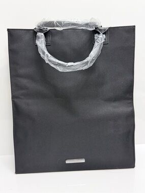 NWOT Giorgio Armani Black Canvas Tote Bag